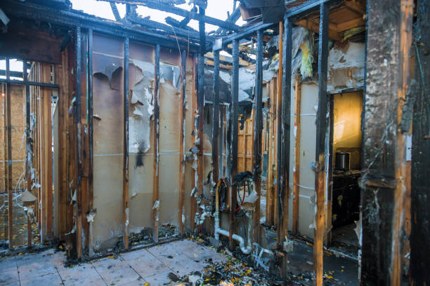 Professional Emergency Fire Damage Restoration technician working in Dresher, PA